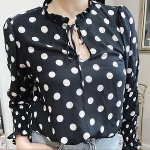 Emma And Olivia Polka Dot Blouse